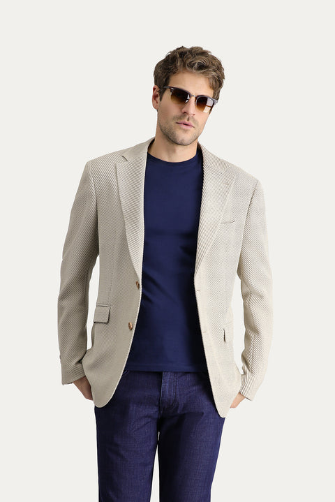 Light Beige 6 Drop Regular Fit Classic Jacket