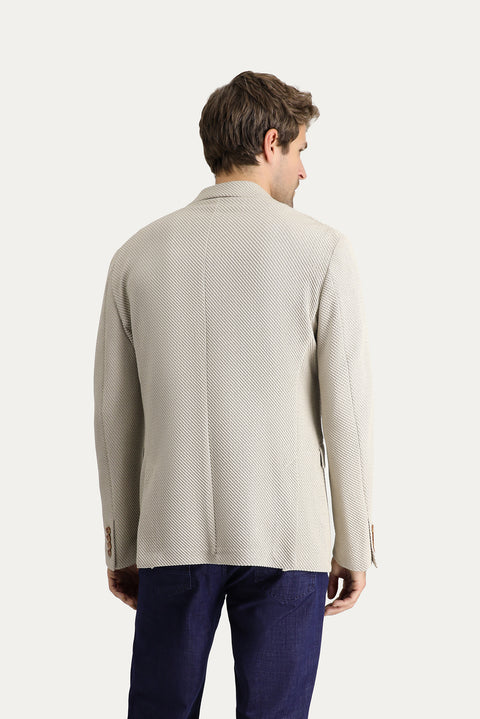 Light Beige 7 Drop Slim Fit Sports Jacket