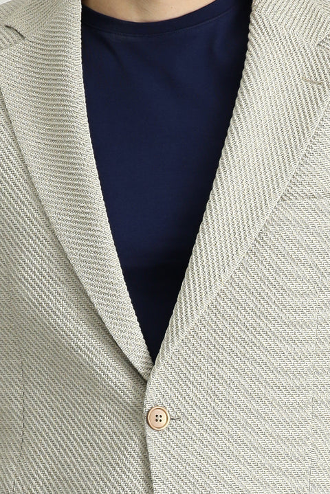 Light Beige 7 Drop Slim Fit Sports Jacket