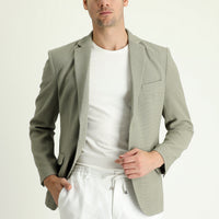 Olive Green 8 Drop Muscle Fit Long Athletic Cut Classic Jacket