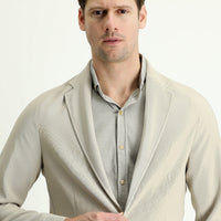 Light Mink 4 Drop Relaxed Fit Casual Cut Sport Knit Jacket