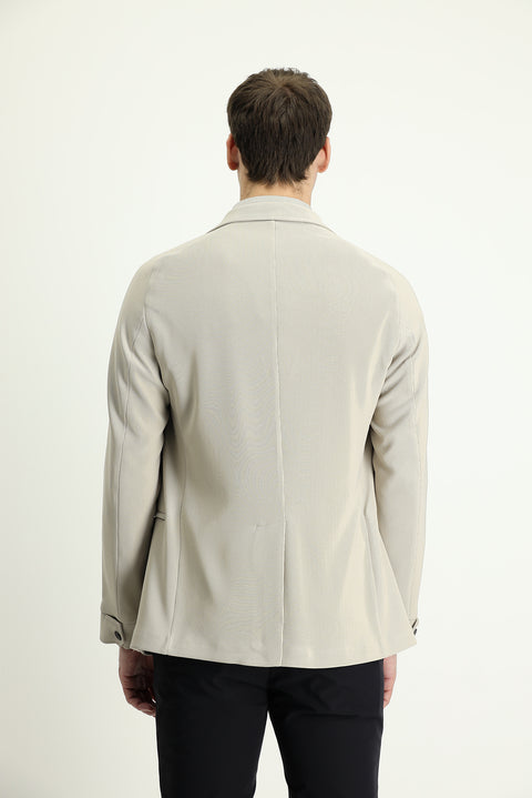 Light Mink 4 Drop Relaxed Fit Casual Cut Sport Knit Jacket