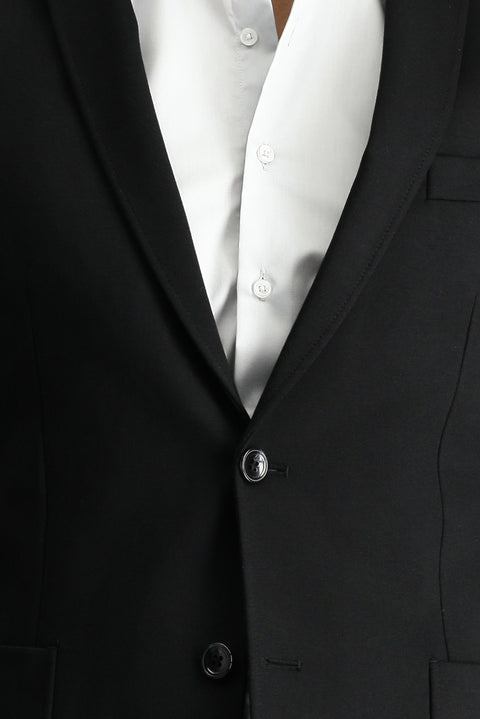 Black 7 Drop Super Slim Fit Extra Narrow Cut Sport Knit Jacket