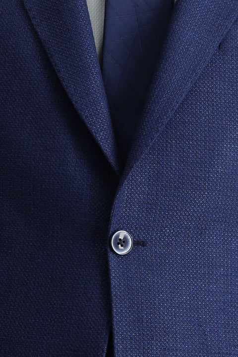 Light Navy Blue 8 Drop Muscle Fit Long Athletic Cut Classic Jacket