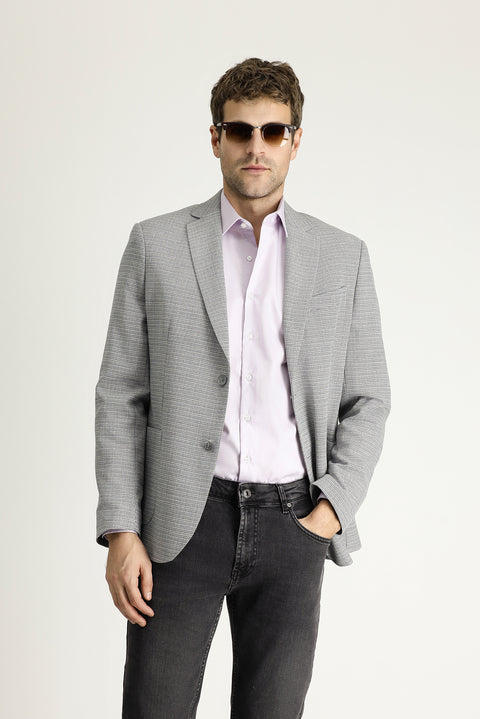 Light Grey 7 Drop Slim Fit Jacket