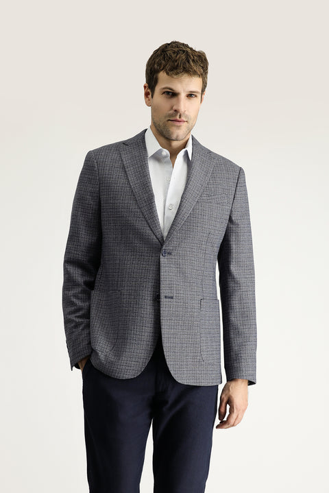 Açık Lacivert 7 Drop Slim Fit Dar Kesim Ceket