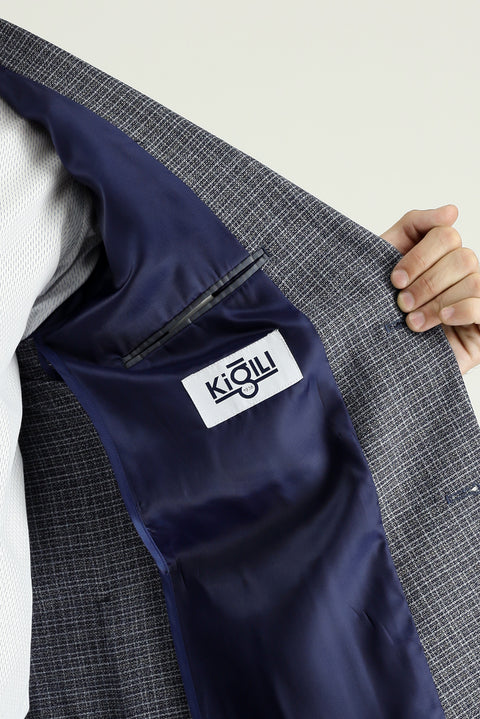 Açık Lacivert 7 Drop Slim Fit Dar Kesim Ceket