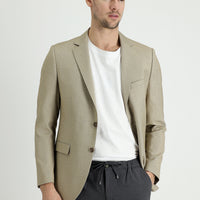 Medium Beige 6 Drop Regular Fit Classic Jacket