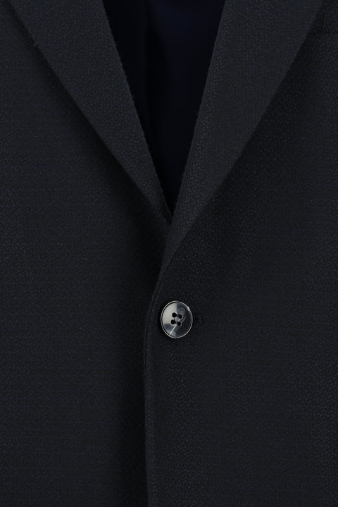 Dark Navy 6 Drop Regular Fit Classic Patterned Jacket
