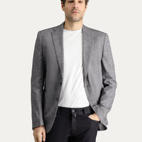 Black 7 Drop Slim Fit Classic Patterned Jacket