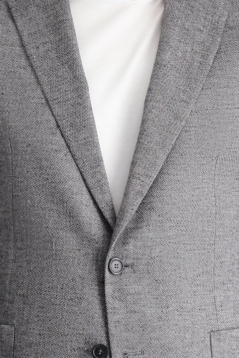 Black 4-Drop Relaxed Fit Classic Patterned Jacket