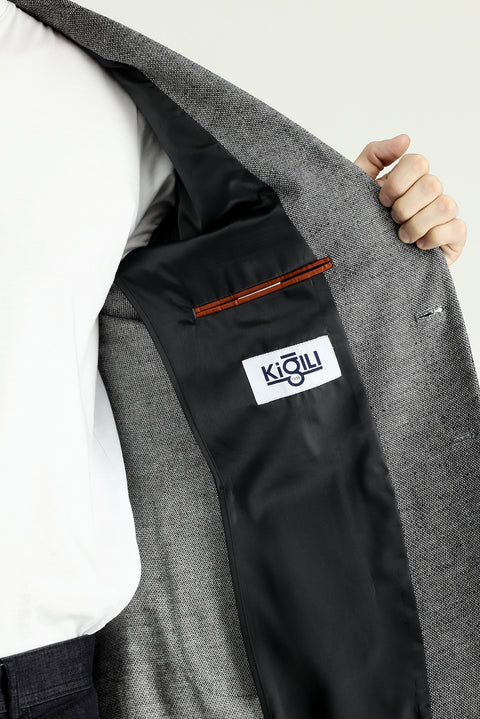 Black 7 Drop Slim Fit Classic Patterned Jacket
