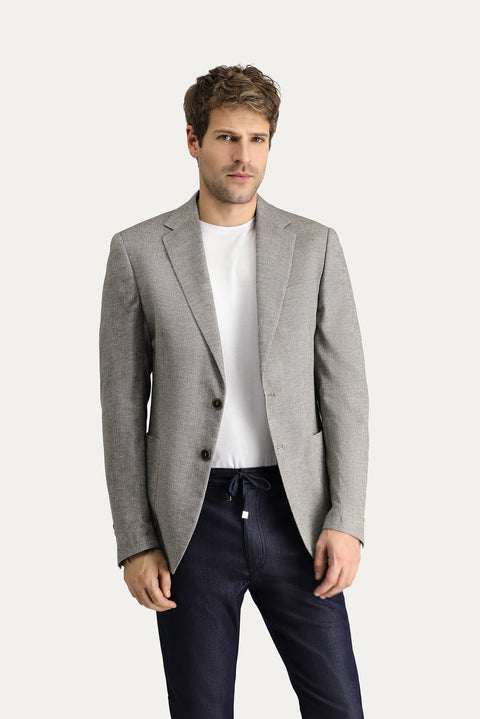 Dark Green 4-Drop Relaxed Fit Classic Patterned Jacket