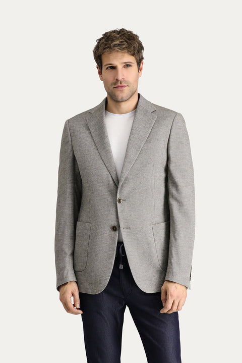 Dark Green 4-Drop Relaxed Fit Classic Patterned Jacket