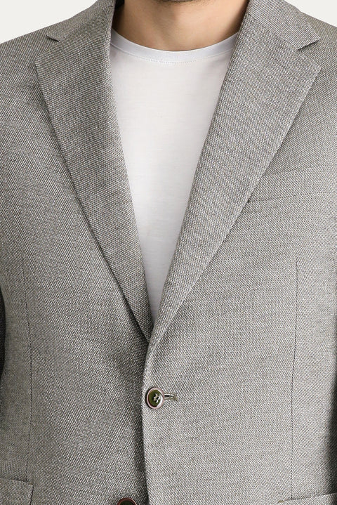 Dark Green 7 Drop Slim Fit Classic Patterned Jacket