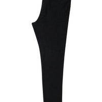 Siyah Regular Fit Standart Kesim Likralı Denim Look Pantolon