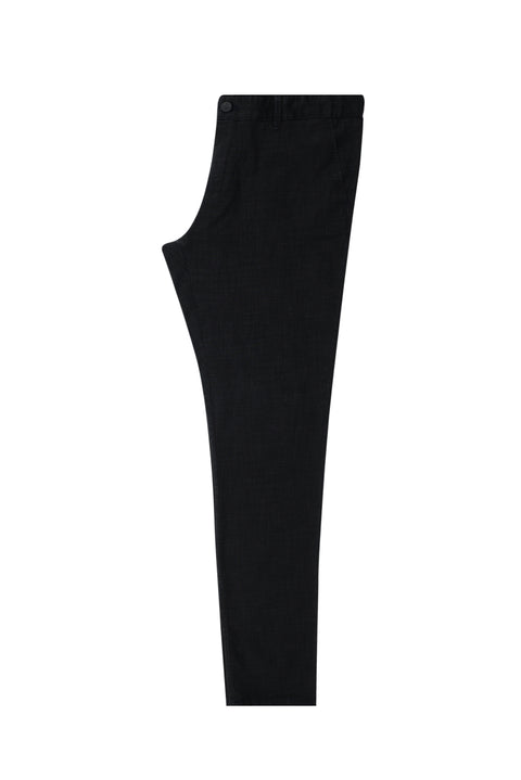 Siyah Regular Fit Standart Kesim Likralı Denim Look Pantolon