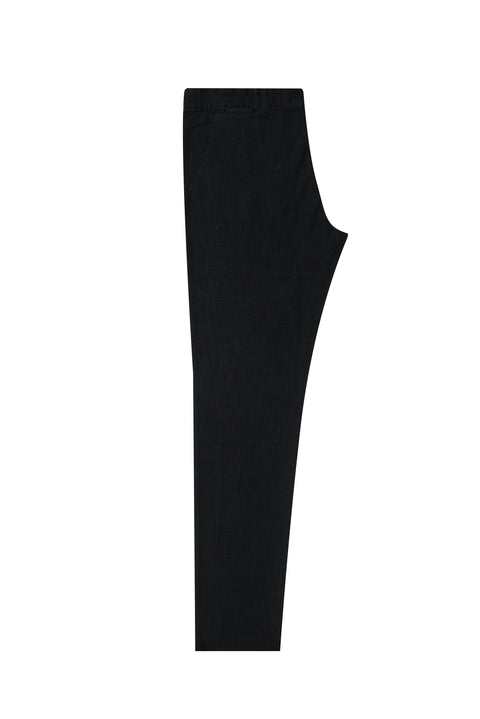 Siyah Regular Fit Standart Kesim Likralı Denim Look Pantolon