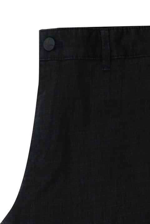 Siyah Regular Fit Standart Kesim Likralı Denim Look Pantolon