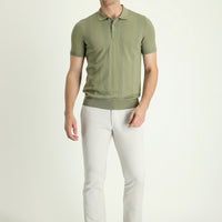 Stone Regular Fit Standard Cut Cotton Canvas / Chino Trousers
