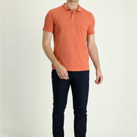Dark Navy Regular Fit Standard Cut Lycra Canvas / Chino Trousers