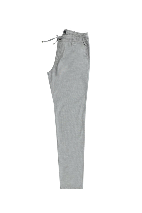Mid-Smoked Slim Fit Skinny Elasticated Waist Drawstring Patterned Lycra Trousers