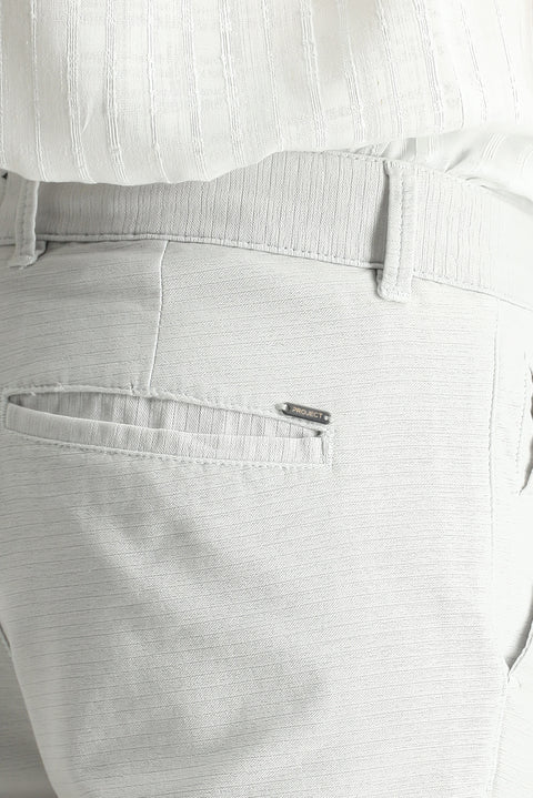 Taş Slim Fit Dar Kesim Desenli Likralı Kanvas / Chino Pantolon