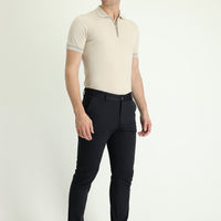 Dark Navy Blue Slim Fit Stretch Canvas / Chino Trousers