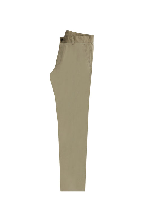 Dark Mink Slim Fit Stretch Canvas / Chino Trousers
