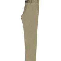 Dark Mink Regular Fit Standard Cut Lycra Canvas / Chino Trousers