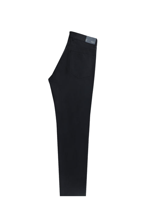 Dark Navy Regular Fit Standard Cut Lycra Canvas / Chino Trousers