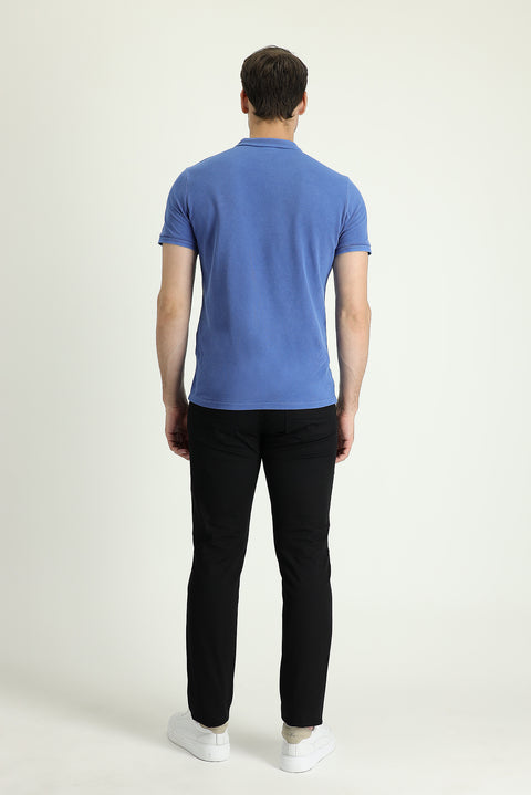 Black Slim Fit Stretchy Canvas / Chino Trousers