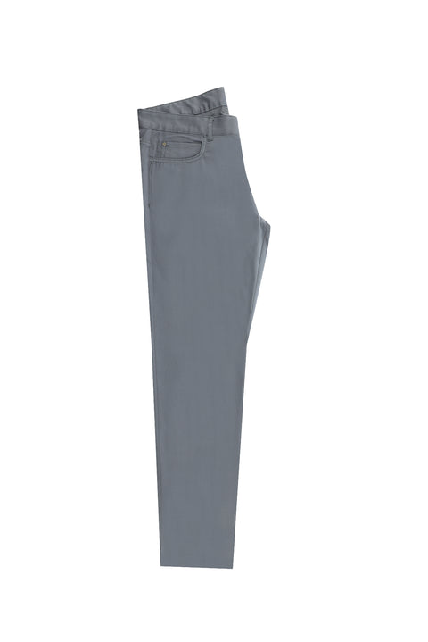 Medium Grey Slim Fit Stretch Canvas / Chino Trousers