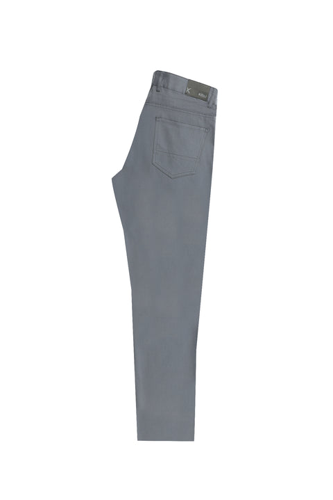 Medium Grey Slim Fit Stretch Canvas / Chino Trousers