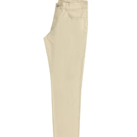 Light Beige Slim Fit Skinny Stretch Canvas / Chino Trousers