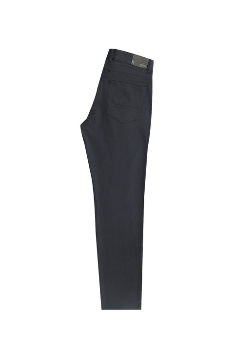 Koyu Antrasit Slim Fit Dar Kesim Likralı Kanvas / Chino Pantolon