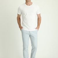 Silver Regular Fit Standard Cut Lycra Canvas / Chino Trousers