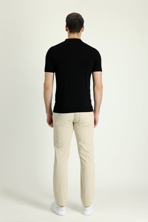 Açık Bej Regular Fit Standart Kesim Likralı Kanvas / Chino Pantolon
