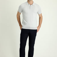 Dark Navy Regular Fit Standard Cut Buckled Cotton Canvas / Chino Trousers