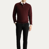 Black Relaxed Fit Stretch Canvas / Chino Trousers