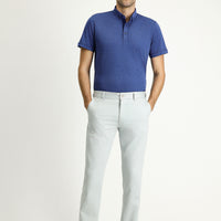 Silver Regular Fit Standard Cut Lycra Canvas / Chino Trousers