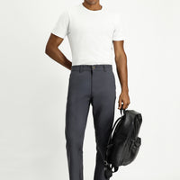 Orta Füme Regular Fit Standart Kesim Likralı Kanvas / Chino Pantolon