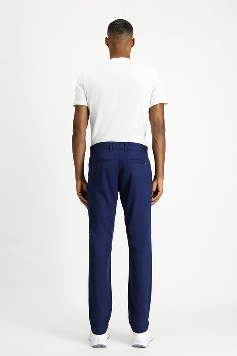 Light Blue Super Slim Fit Extra Narrow Cut Lycra Canvas / Chino Trousers