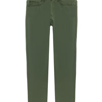 Forest Green Slim Fit Patterned Stretchy Canvas / Chino Trousers