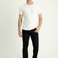 Black 6 Drop Regular Fit Standard Cut Cotton Linen Blend Canvas/Chino Trousers
