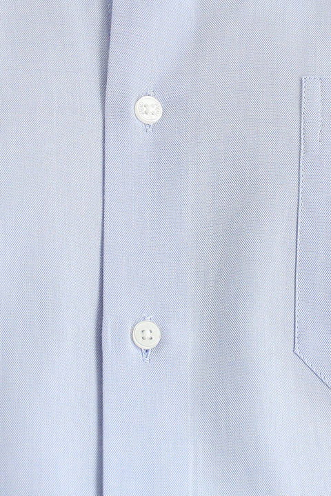 Light Blue Long Sleeve Regular Fit Cotton Sport Shirt