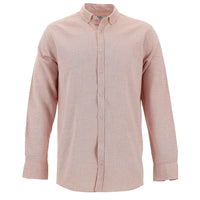 Coral Red Long Sleeve Slim Fit Narrow Cut Sport Cotton Shirt