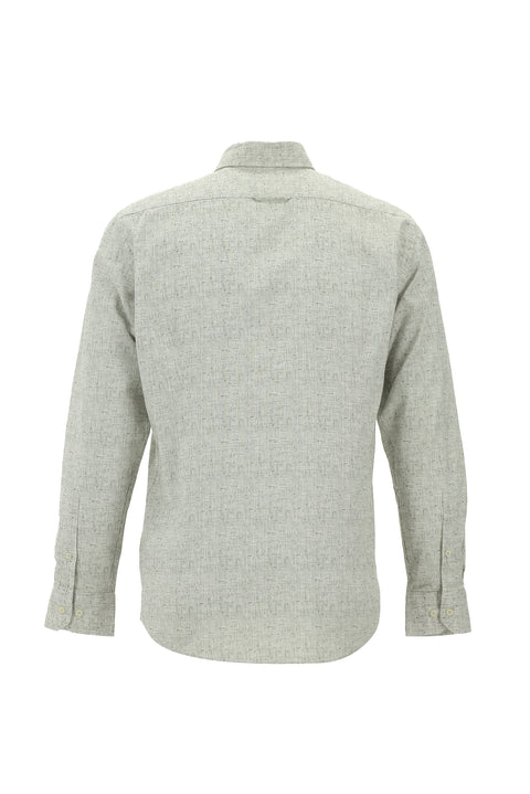 Medium Grey Long Sleeve Slim Fit Narrow Cut Cotton Shirt