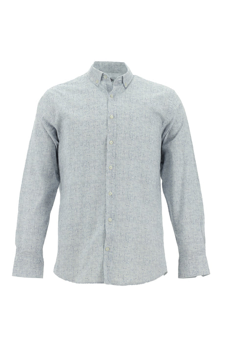 Light Blue Long Sleeve Slim Fit Narrow Cut Cotton Shirt