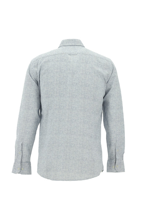 Light Blue Long Sleeve Slim Fit Narrow Cut Cotton Shirt